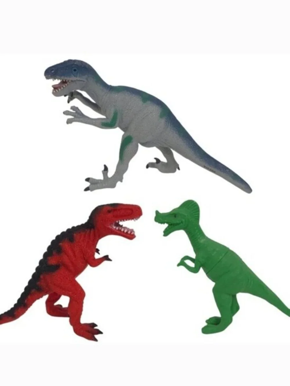 Set of‎ 3 Dinosaur Action Figures- T-Rex & Velociraptor Toy Major Trading Co